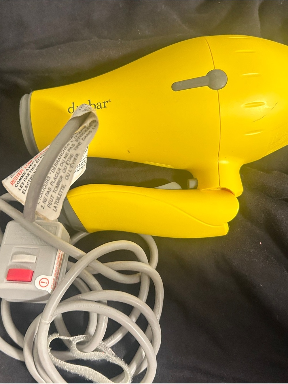 drybar Yellow Folding Travel Hair Dryer